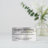 Birch Bark Rustic Nature Individuelle Name Visitenkarte (Stehend Vorderseite)