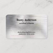 Birch Bark Rustic Nature Individuelle Name Visitenkarte (Rückseite)