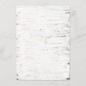 Birch Bark Rustic Wedding Information Guest Begleitkarte (Rückseite)