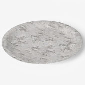 Birch Bark Texture Pappteller (Schrägansicht)