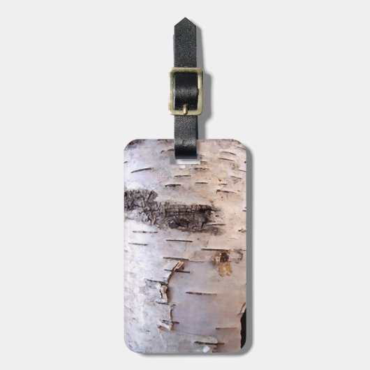 Birch Bark Tree Fotografy Gepäckanhänger (Vorderseite vertikal)