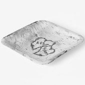 Birch Bark Tree Hörinitials Pappteller (Gewinkelt)