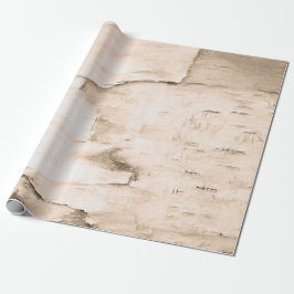 Birch Bark Tree Vintag Sepia Rustic Woodland Geschenkpapier