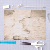 Birch Bark Tree Vintag Sepia Rustic Woodland Seidenpapier (Handwerk)