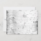 Birch Bark Wedding Hearts Response Card RSVP Karte (Rückseite)