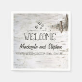 Birch Bark Wedding Serviette (Vorderseite)