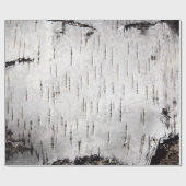 Birch Bark White Rustic Holiday Geschenk Geschenkpapier (Flach)