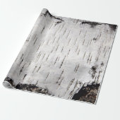 Birch Bark White Rustic Holiday Geschenk Geschenkpapier (Ungerollt)