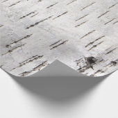 Birch Bark White Rustic Holiday Geschenk Geschenkpapier (Ecke)