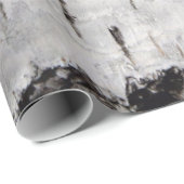 Birch Bark White Rustic Holiday Geschenk Geschenkpapier (Rolleneckpunkt)
