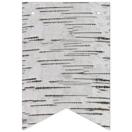 Birch-Baum-Herz Initialen rustikale Hochzeitsbanne Wimpelkette (Erste Fahne)