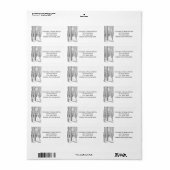 Birch Bäume im Winter Weihnachten Weihnachten Adressaufkleber (Vorne)