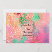 BIRCH BÄUME IN DER Toskana, grüne, rosafarbene Gli Einladung (Rückseite)