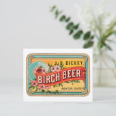 Birch Beer JB Dickey, Newton Kansas Postkarte (Stehend Vorderseite)