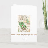 Birch Bunnies Feiertagskarte (Rückseite)