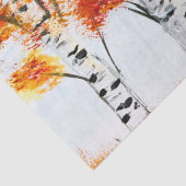 Birch Fall Birch Bäume Herbst Land Blätter rustika Seidenpapier (Detail)