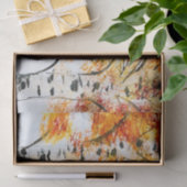 Birch Fall Birch Bäume Herbst Land Blätter rustika Seidenpapier (Geschenk)