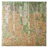 Birch Forest by Gustav Klimt Fliese (Vorderseite)