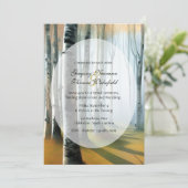 Birch Forest Commitment Zeremonie Einladung (Stehend Vorderseite)