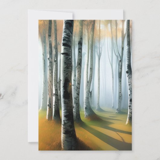 Birch Forest Commitment Zeremonie Einladung (Rückseite)