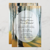 Birch Forest Commitment Zeremonie Einladung (Vorne/Hinten)