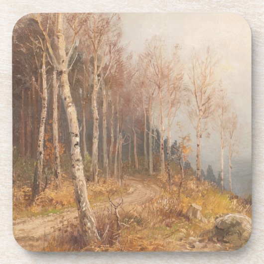 Birch Forest - Hugo Mühlig Getränkeuntersetzer (Vorderseite)