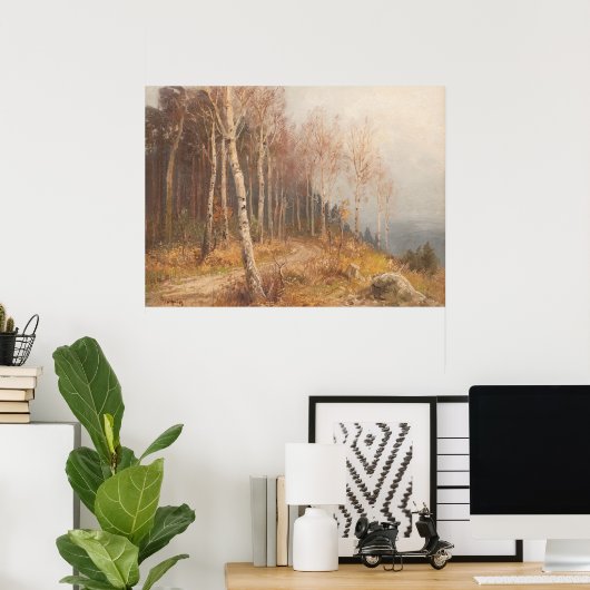 Birch Forest - Hugo Mühlig Poster (Heimbüro)