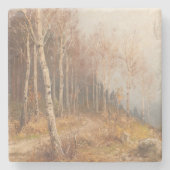 Birch Forest - Hugo Mühlig Steinuntersetzer (Vorderseite)