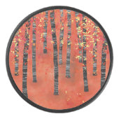 Birch Forest Landscape Eishockey Puck (Vorderseite)