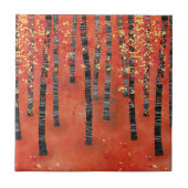 Birch Forest Landscape Fliese (Vorderseite)