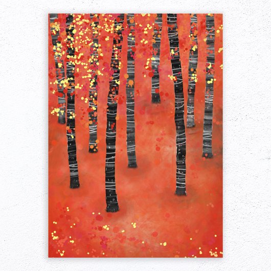 Birch Forest Landscape Fotodruck