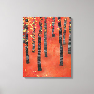 Birch Forest Landscape Leinwanddruck