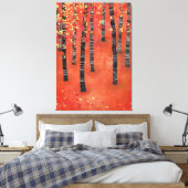 Birch Forest Landscape Leinwanddruck (Insitu (Schlafzimmer))