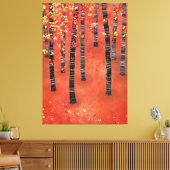 Birch Forest Landscape Leinwanddruck (Insitu (Wohnzimmer))