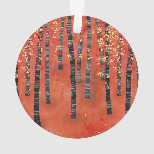 Birch Forest Landscape Ornament (Rückseite)