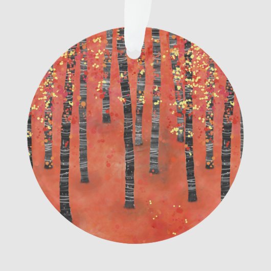 Birch Forest Landscape Ornament (Vorderseite)