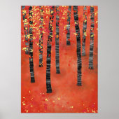 Birch Forest Landscape Poster (Vorne)