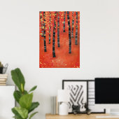 Birch Forest Landscape Poster (Heimbüro)