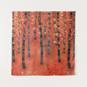 Birch Forest Landscape Wandteppich (Vorderseite)