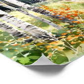 Birch Forest Painting Poster (Ecke)