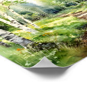 Birch Forest Painting Poster (Ecke)