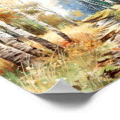 Birch Forest Painting Poster (Ecke)