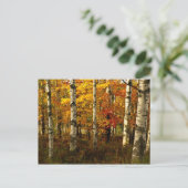 Birch Forest Postcard Postkarte (Stehend Vorderseite)
