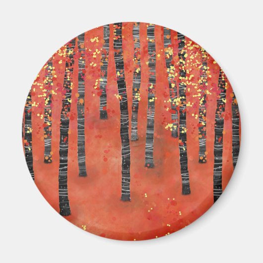 Birch Forest Red Magnet (Vorne)