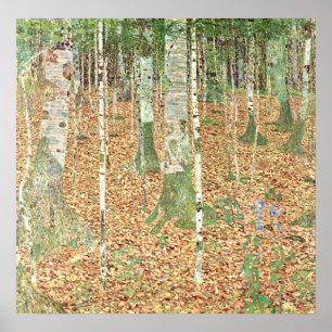 Birch Forest von Gustav Klimt Poster