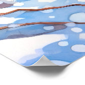 Birch Forest Wasserfarben Malerei Kunst drucken Poster (Ecke)