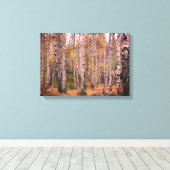 Birch Forrest Herbst Foto Single Leinwanddruck (Insitu (Holzboden))