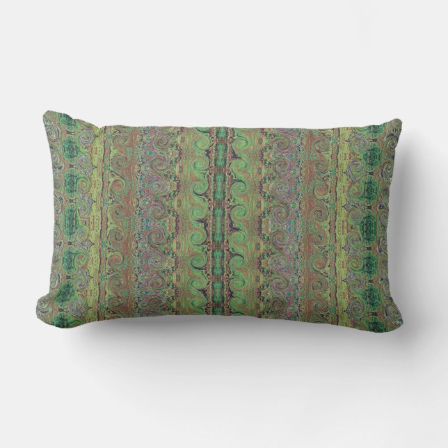 Birch Fraktal Rug Art Muster Pillow Lendenkissen (Vorderseite)