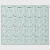 Birch Glow Birds Geschenkpapier (Flach)