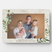 Birch Greenery Personalisiert Name Foto Plaque Fotoplatte (Vorderseite)